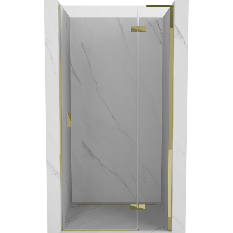 Mexen Mist-H L Hinged Shower Door Right 85 cm, Transparent, Gold - 8A5L-085-000-50-00-P