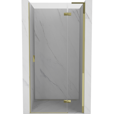 Mexen Mist-H L Hinged Shower Door Right 85 cm, Transparent, Gold - 8A5L-085-000-50-00-P