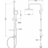 Mexen X33 shower column, Chrome - 798333391-00