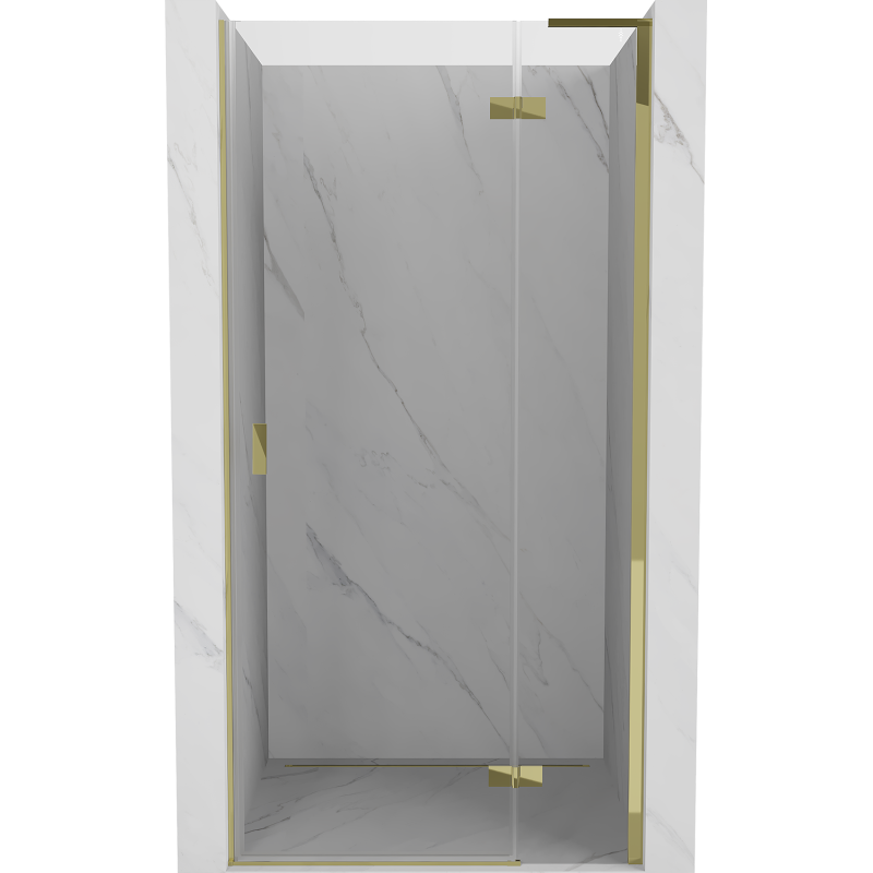 Mexen Mist-H L right pivot shower door 115 cm, transparent, gold - 8A5L-115-000-50-00-P