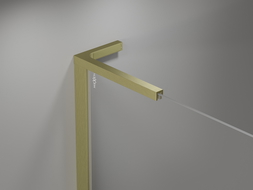 Mexen Mist-H L right-hand hinged shower door 75 cm, transparent, brushed gold - 8A5L-075-000-55-00-P