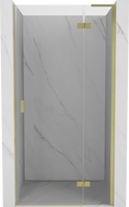 Mexen Mist-H L right-hinged shower door 105 cm, transparent, brushed gold - 8A5L-105-000-55-00-P