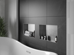 Mexen X-Wall-NR niche shelf without flange 45 x 30 cm, inox - 1911453010