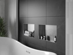 Mexen X-Wall-NR recessed shelf without a flange 45 x 30 cm, inox - 1911453010