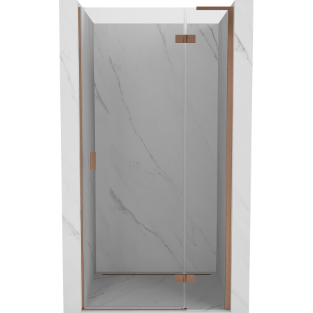 Mexen Mist-H L shower door right hinged 70 cm, transparent, brushed copper - 8A5L-070-000-65-00-P