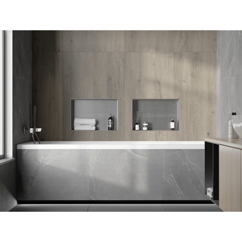 Mexen X-Wall-NR niche shelf without flange 45 x 30 cm, inox - 1911453010