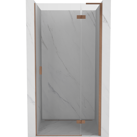 Mexen Mist-H L right pivot shower door 115 cm, transparent, brushed copper - 8A5L-115-000-65-00-P