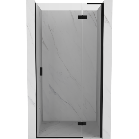 Mexen Mist-H L right swing shower door, 70 cm, transparent, black - 8A5L-070-000-70-00-P