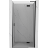 Mexen Mist-H L right 90 cm hinged shower door, transparent, black - 8A5L-090-000-70-00-P