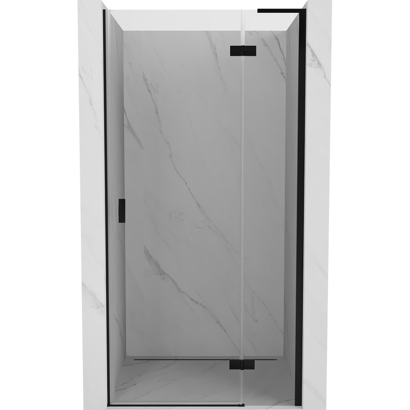Mexen Mist-H L right hinged shower door 115 cm, transparent, black - 8A5L-115-000-70-00-P
