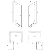 Mexen Mist-H L shower door right hinge 120 cm, transparent, black - 8A5L-120-000-70-00-P