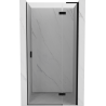 Mexen Mist-H L 120 cm Right Hinged Shower Door, Transparent, Black - 8A5L-120-000-70-00-P