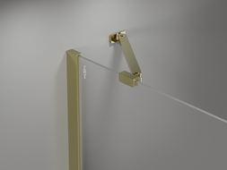 Mexen Mist-H left swing shower door 120 cm, transparent, gold - 8A5-120-001-50-00-L