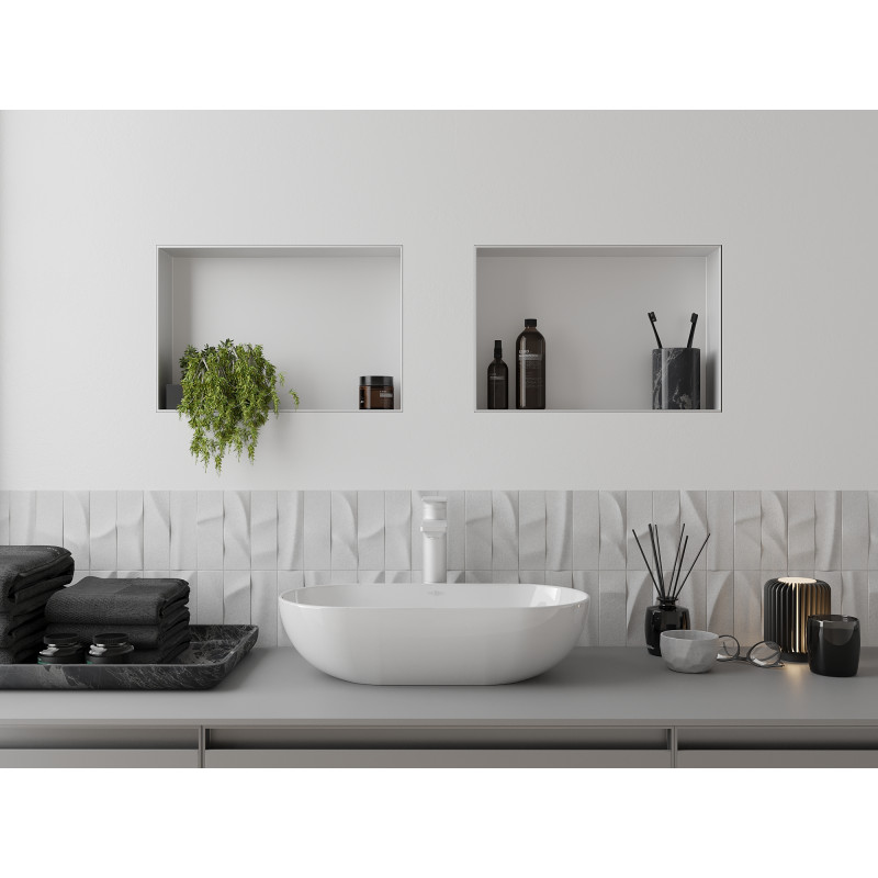 Mexen X-Wall-NR recessed shelf without a flange 45 x 30 cm, white - 1921453010