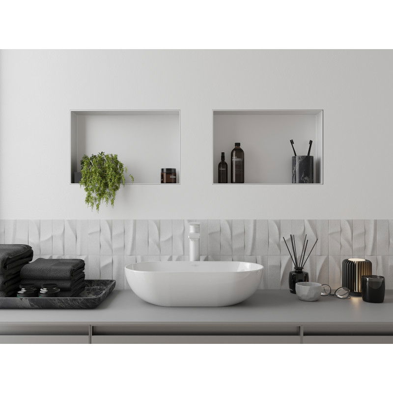 Mexen X-Wall-NR recessed shelf without flange 45 x 30 cm, white - 1921453010