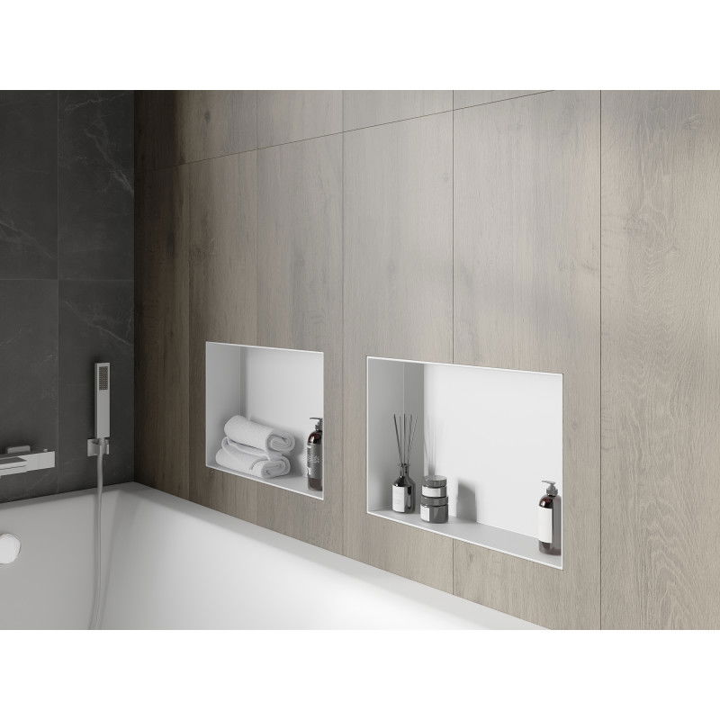 Mexen X-Wall-NR recessed shelf without flange 45 x 30 cm, white - 1921453010