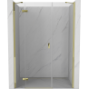 Mexen Mist-H left swinging shower door 160 cm, transparent, gold - 8A5-160-001-50-00-L