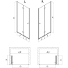 Mexen Mist-F folding shower door left 70 cm, transparent, chrome - 8A6-070-000-01-00-L