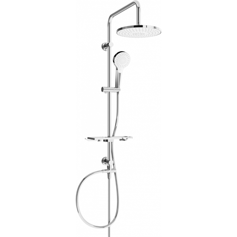 Mexen T05 shower column, Chrome/White - 798050593-00