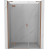 Mexen Mist-H 140 cm Left Pivot Shower Door, Transparent, Brushed Copper - 8A5-140-001-65-00-L