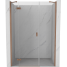 Mexen Mist-H shower door left hinged 140 cm, transparent, brushed copper - 8A5-140-001-65-00-L