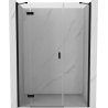 Mexen Mist-H left hinged shower door 150 cm, transparent, black - 8A5-150-001-70-00-L