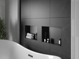 Mexen X-Wall-NR recessed shelf without a flange 45 x 30 cm, Black - 1971453010