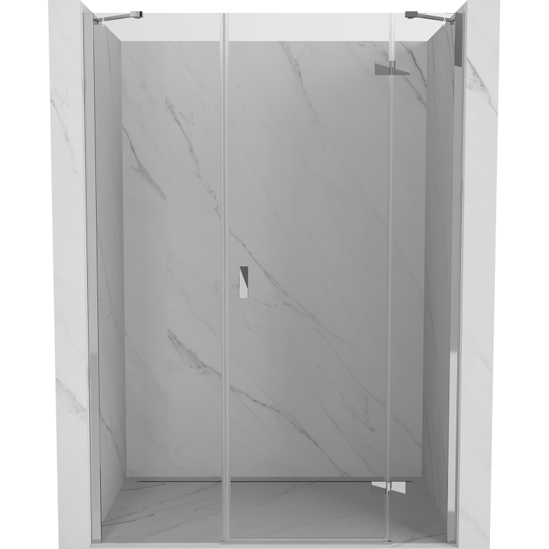 Mexen Mist-H Shower Door Swing Right 135 cm, Transparent, Chrome - 8A5-135-001-01-00-P