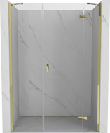 Mexen Mist-H shower door right hinged 120 cm, transparent, gold - 8A5-120-001-50-00-P