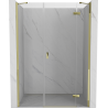 Mexen Mist-H right swing shower door 125 cm, transparent, gold - 8A5-125-001-50-00-P