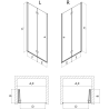 Mexen Mist-F shower doors folding left 120 cm, transparent, chrome - 8A6-120-000-01-00-L
