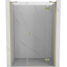 Mexen Mist-H right hinged shower door 155 cm, transparent, brushed gold - 8A5-155-001-55-00-P