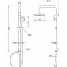 Mexen T05 shower column, Gold/White - 798050593-50