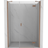 Mexen Mist-H right swing shower door 125 cm, transparent, brushed copper - 8A5-125-001-65-00-P