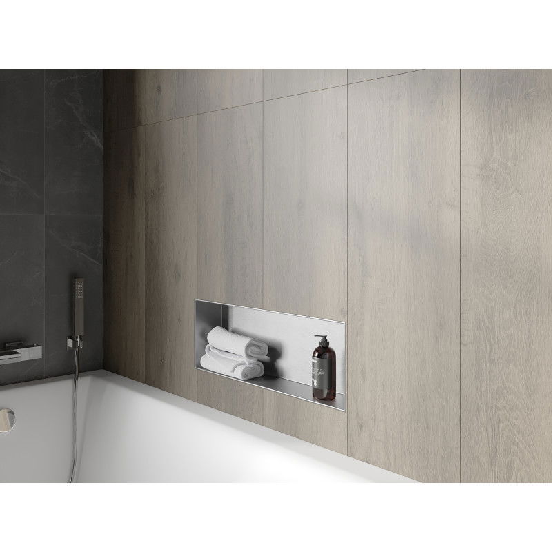 Mexen X-Wall-NR Recessed Shelf Without Flange 60 x 20 cm, Inox - 1911602010