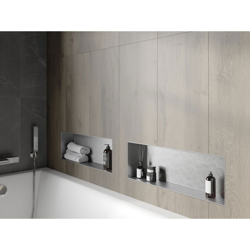 Mexen X-Wall-NR Recessed Shelf Without Flange 60 x 20 cm, Inox - 1911602010
