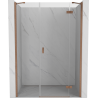 Mexen Mist-H right pivot shower door 160 cm, transparent, brushed copper - 8A5-160-001-65-00-P