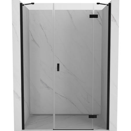 Mexen Mist-H right-hinged shower door 125 cm, transparent, black - 8A5-125-001-70-00-P