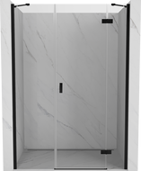 Mexen Mist-H 125 cm Right Hinged Shower Door, Transparent, Black - 8A5-125-001-70-00-P