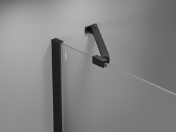 Mexen Mist-H right-hand hinged shower door 130 cm, transparent, black - 8A5-130-001-70-00-P