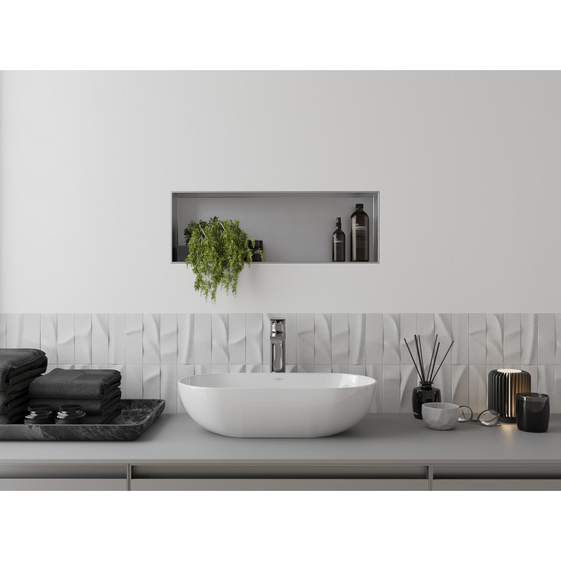 Mexen X-Wall-NR niche shelf without flange 60 x 20 cm, inox - 1911602010