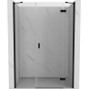 Mexen Mist-H 150 cm Right-Hinged Shower Door, Transparent, Black - 8A5-150-001-70-00-P