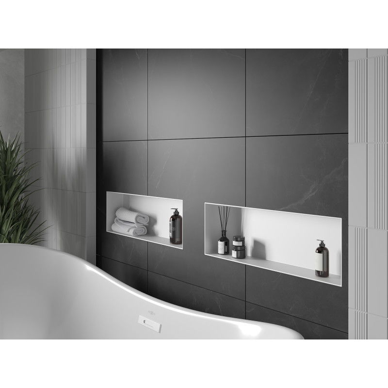 Mexen X-Wall-NR recessed shelf without flange 60 x 20 cm, white - 1921602010