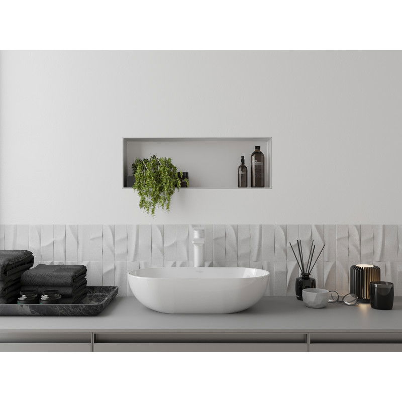 Mexen X-Wall-NR recessed shelf without flange 60 x 20 cm, white - 1921602010