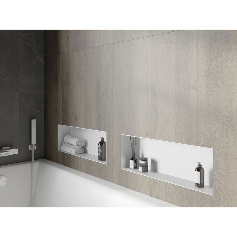 Mexen X-Wall-NR recessed shelf without flange 60 x 20 cm, white - 1921602010