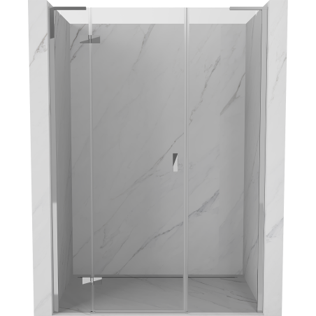 Mexen Mist-H L Shower Door Left 130 cm, Transparent, Chrome - 8A5L-130-001-01-00-L