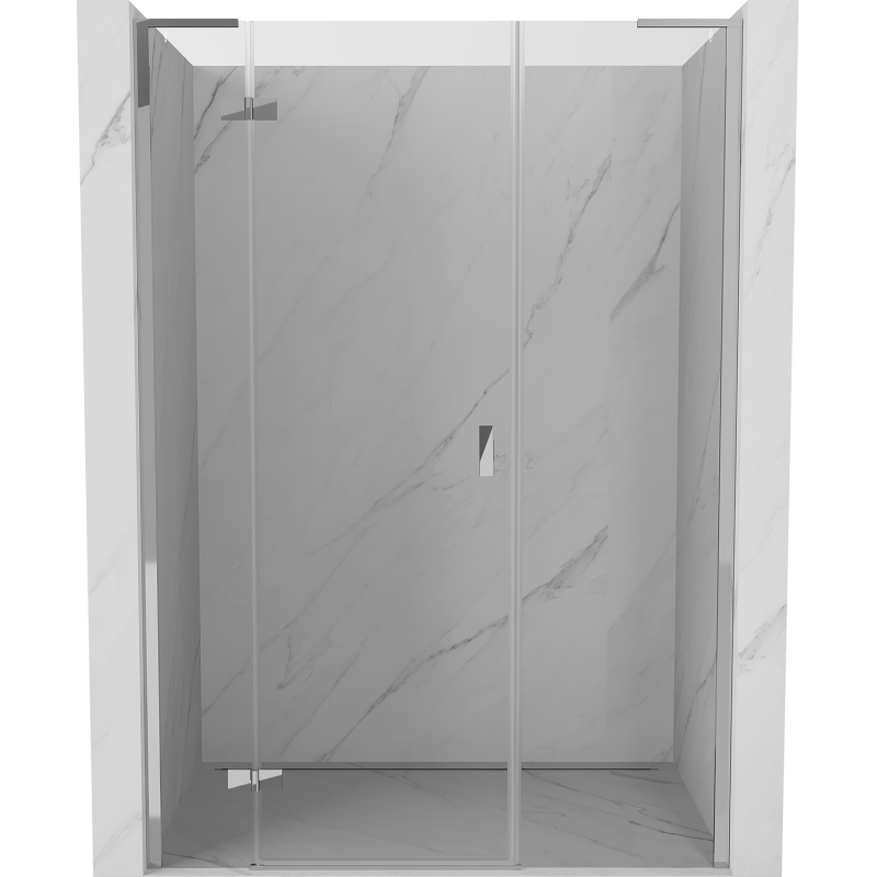 Mexen Mist-H L shower door hinged left 135 cm, transparent, chrome - 8A5L-135-001-01-00-L