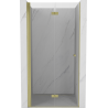 Mexen Mist-F left folding shower door 70 cm, transparent, brushed gold - 8A6-070-000-55-00-L