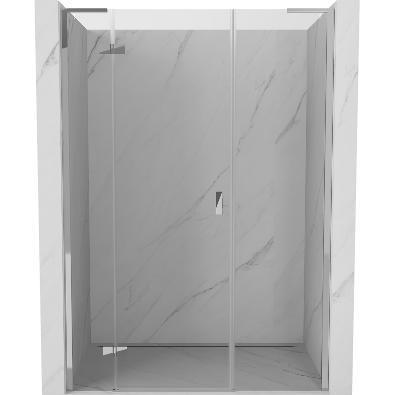 Mexen Mist-H L left hinged shower door 155 cm, transparent, chrome - 8A5L-155-001-01-00-L