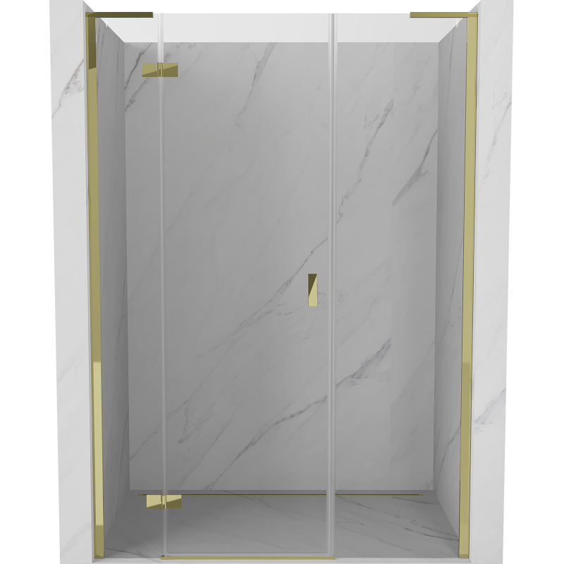 Mexen Mist-H L left shower door 120 cm, transparent, gold - 8A5L-120-001-50-00-L